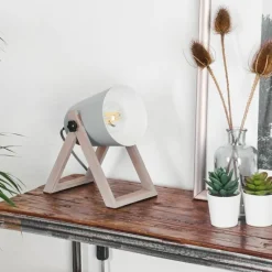 Lampe à poser Novilly Bois clair, 1 lumière