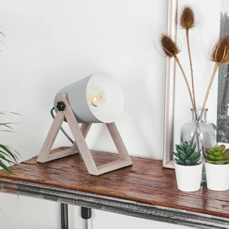 Lampe à poser Novilly Bois clair, 1 lumière