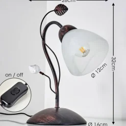 Lampe à poser Peccia Rouille, 1 lumière