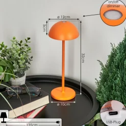 Lampe à poser Pelaro LED Orange, 1 lumière