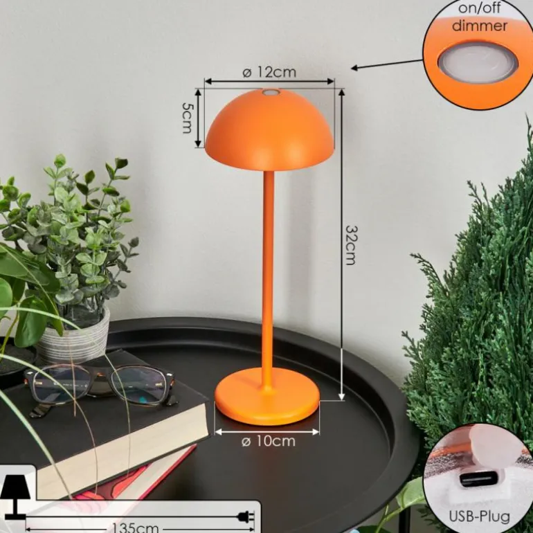 Lampe à poser Pelaro LED Orange, 1 lumière
