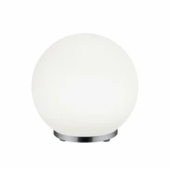 Lampe à poser Reality George LED Chrome, 1 lumière, Télécommandes, Changeur de couleurs