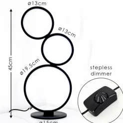 Lampe à poser Rodekro LED Noir, 1 lumière