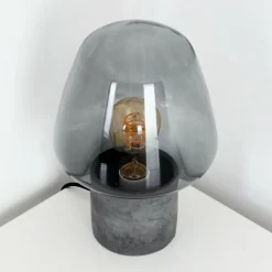 Lampe à poser Seiryu Gris, Noir, Pierre, 1 lumière