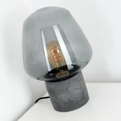 Lampe à poser Seiryu Gris, Noir, Pierre, 1 lumière