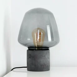 Lampe à poser Seiryu Gris, Noir, Pierre, 1 lumière