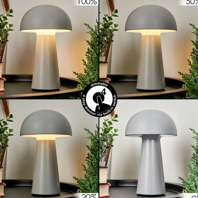 Lampe à poser Telve LED Gris, 1 lumière
