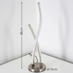Lampe à poser Tervo LED Nickel mat, 2 lumières