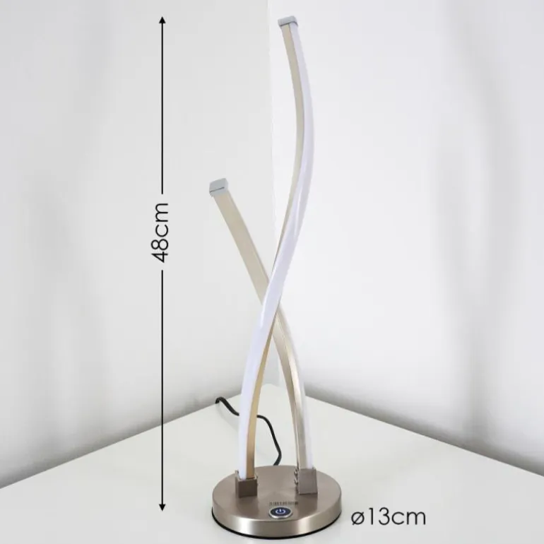 Lampe à poser Tervo LED Nickel mat, 2 lumières