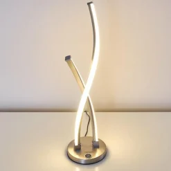 Lampe à poser Tervo LED Nickel mat, 2 lumières