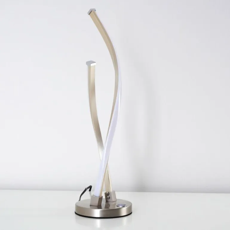 Lampe à poser Tervo LED Nickel mat, 2 lumières