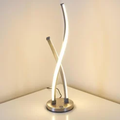 Lampe à poser Tervo LED Nickel mat, 2 lumières