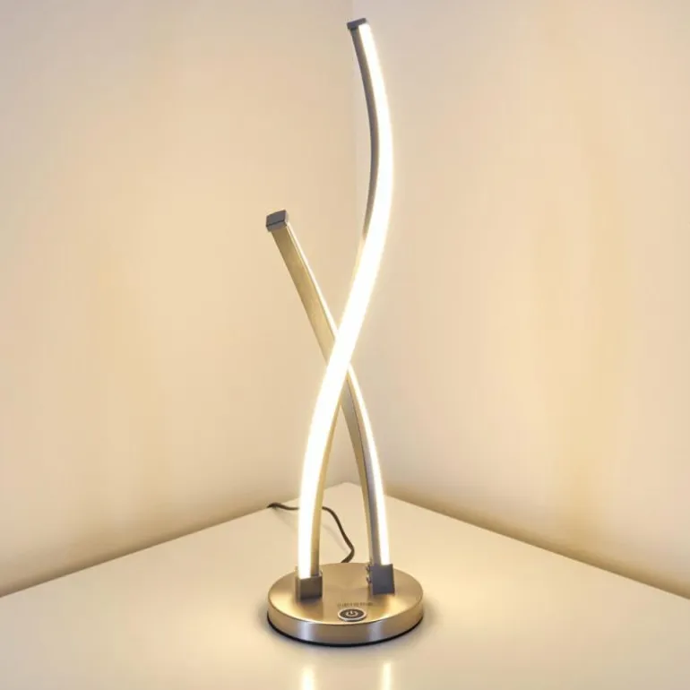 Lampe à poser Tervo LED Nickel mat, 2 lumières