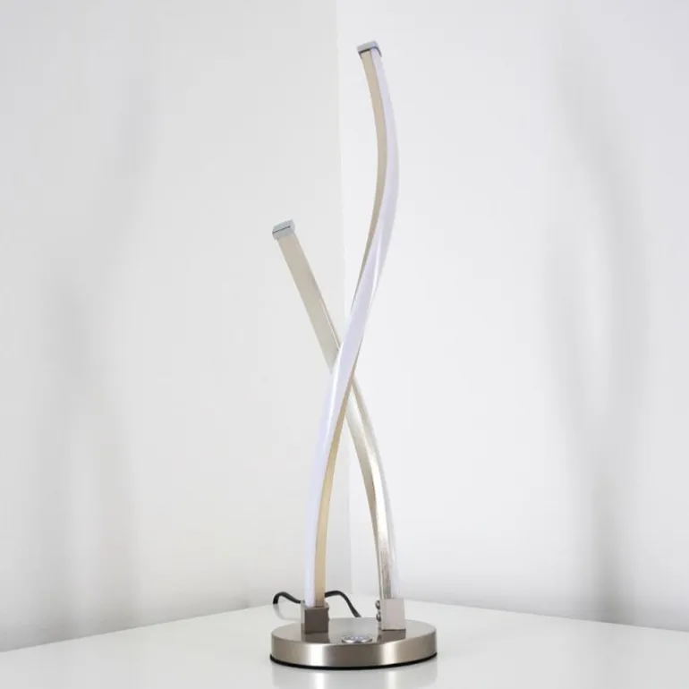 Lampe à poser Tervo LED Nickel mat, 2 lumières