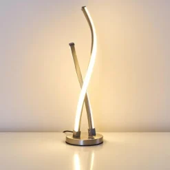 Lampe à poser Tervo LED Nickel mat, 2 lumières
