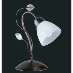 Lampe à poser Trio-Leuchten Traditio Brun foncé, Rouille, 1 lumière