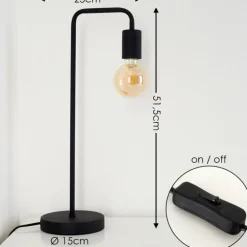 Lampe à poser Valocolla Noir, 1 lumière