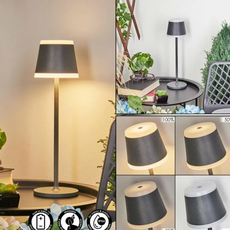 Lampe à poser Walt LED Anthracite, 1 lumière