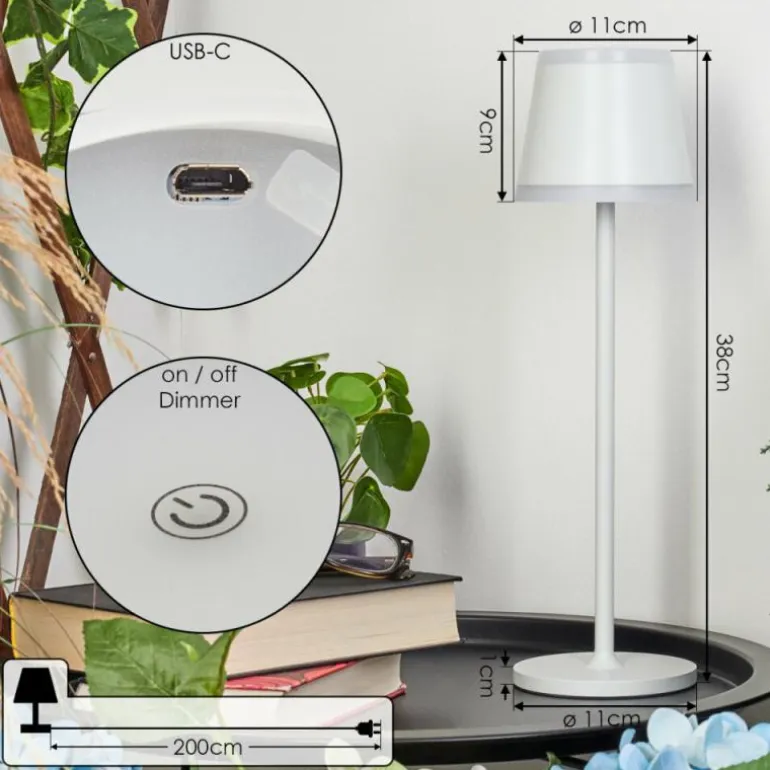 Lampe à poser Walt LED Gris, 1 lumière