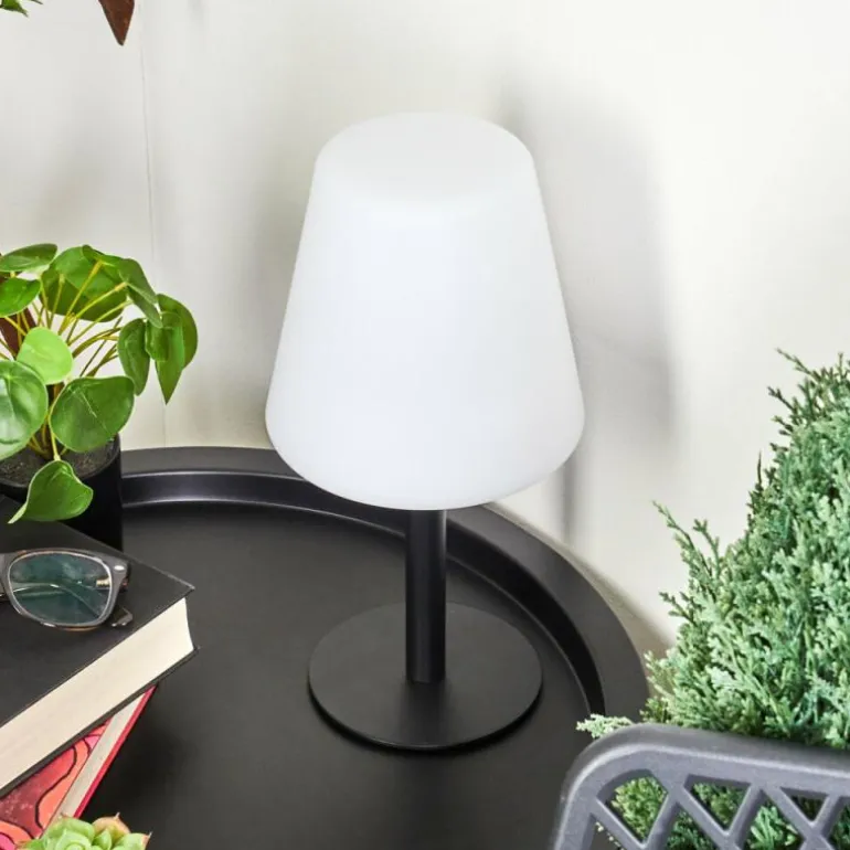Lampe à poser Zoume Solar LED Noir, 8 lumières, Changeur de couleurs