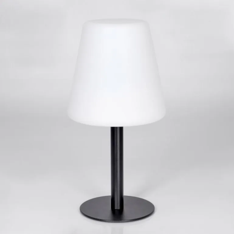 Lampe à poser Zoume Solar LED Noir, 8 lumières, Changeur de couleurs