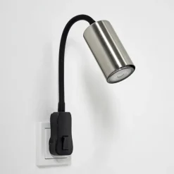 lampe à prise électrique Javel Noir, 1 lumière
