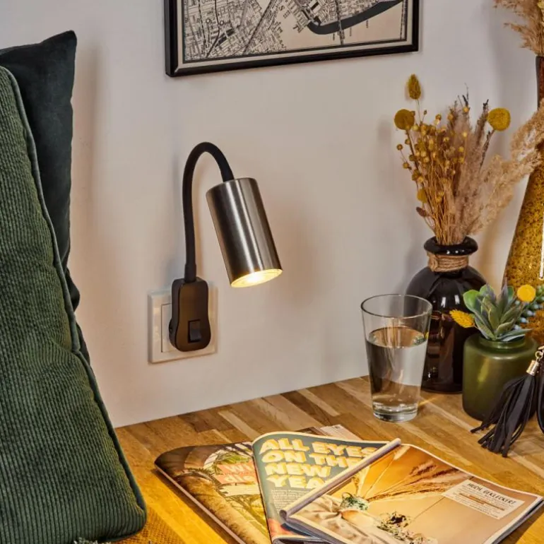 lampe à prise électrique Javel Noir, 1 lumière