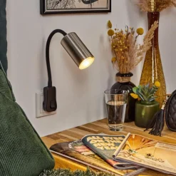 lampe à prise électrique Javel Noir, 1 lumière