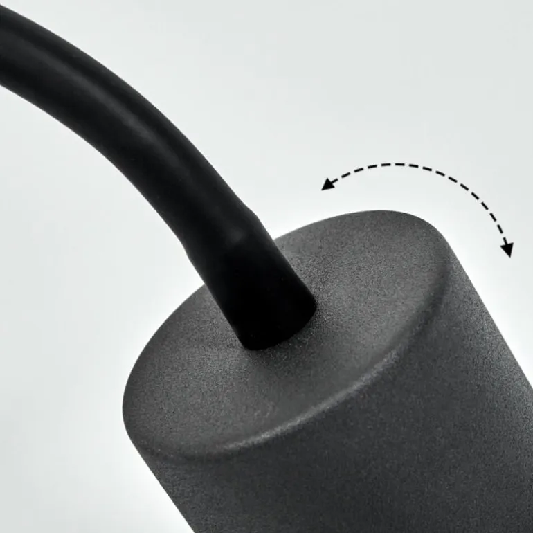 lampe à prise électrique Javel Noir, 1 lumière