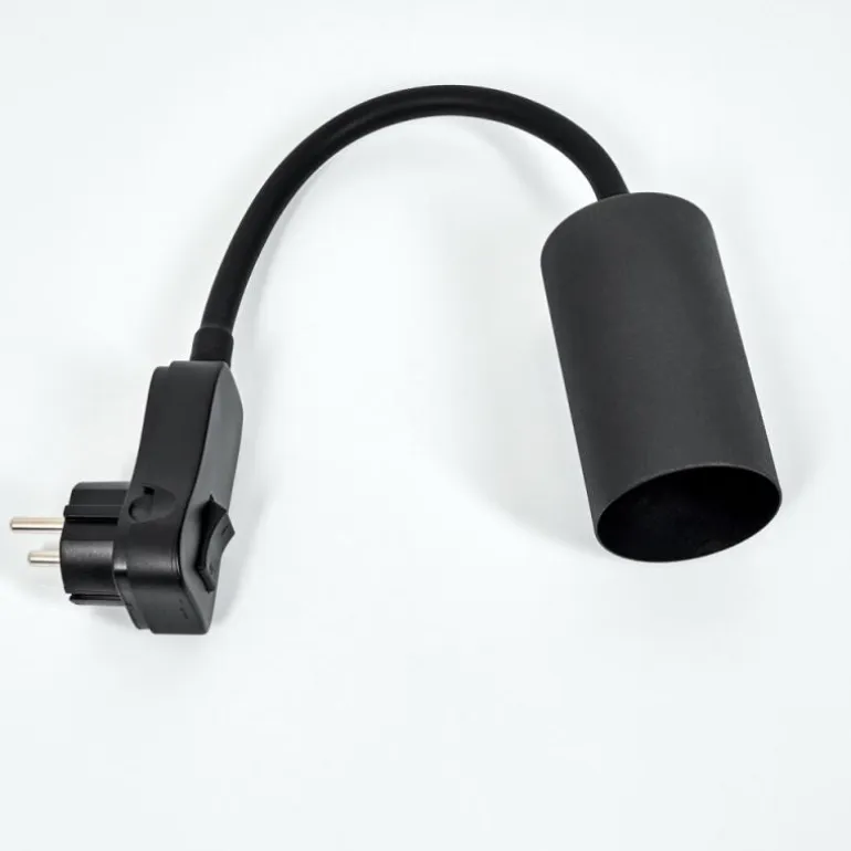 lampe à prise électrique Javel Noir, 1 lumière
