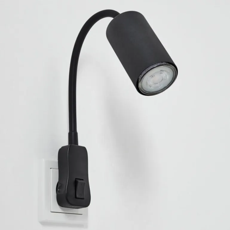 lampe à prise électrique Javel Noir, 1 lumière