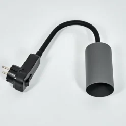 lampe à prise électrique Javel Noir, 1 lumière