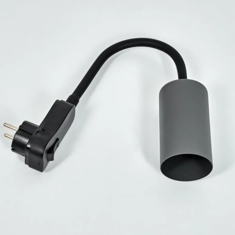 lampe à prise électrique Javel Noir, 1 lumière