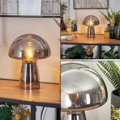 Lampe Champignon Almagre Lampe à poser Noir, 1 lumière