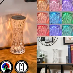 Lampe Champignon Balsa Lampe à poser LED Transparent, 1 lumière, Changeur de couleurs