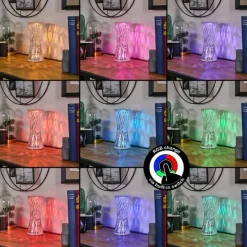 Lampe Champignon Balsa Lampe à poser LED Transparent, 1 lumière, Changeur de couleurs