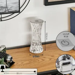 Lampe Champignon Balsa Lampe à poser LED Transparent, 1 lumière, Changeur de couleurs