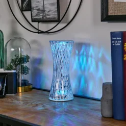 Lampe Champignon Balsa Lampe à poser LED Transparent, 1 lumière, Changeur de couleurs
