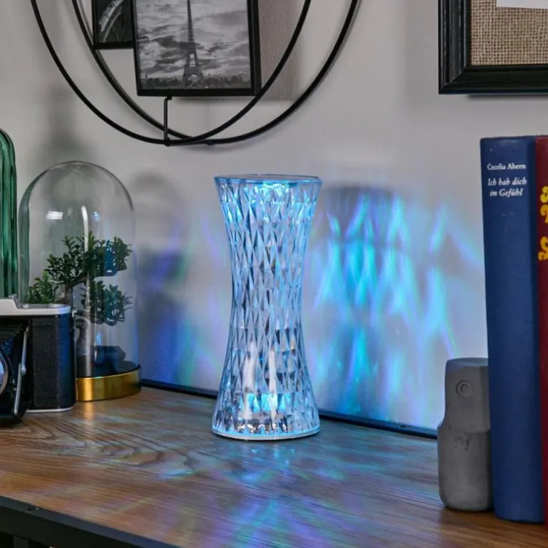 Lampe Champignon Balsa Lampe à poser LED Transparent, 1 lumière, Changeur de couleurs