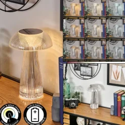 Lampe Champignon Balsa Lampe à poser LED Transparent, 1 lumière