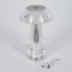 Lampe Champignon Balsa Lampe à poser LED Transparent, 1 lumière