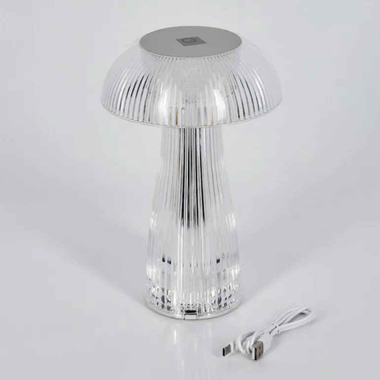 Lampe Champignon Balsa Lampe à poser LED Transparent, 1 lumière