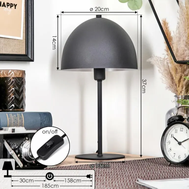 Lampe Champignon Tati Lampe à poser Anthracite, 1 lumière