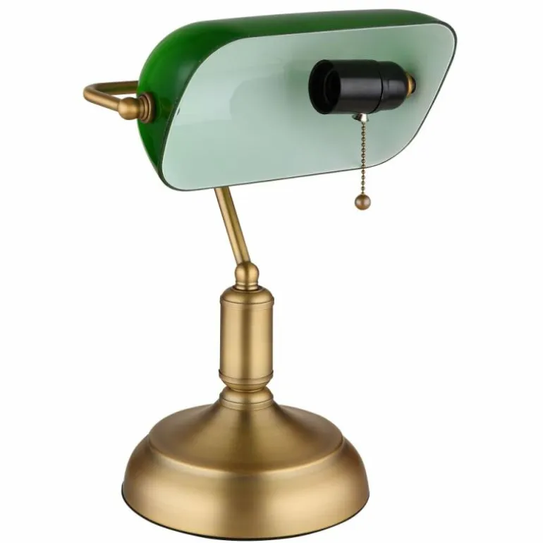 Lampe de banquier Globo ANTIQUE Vieux laiton, 1 lumière