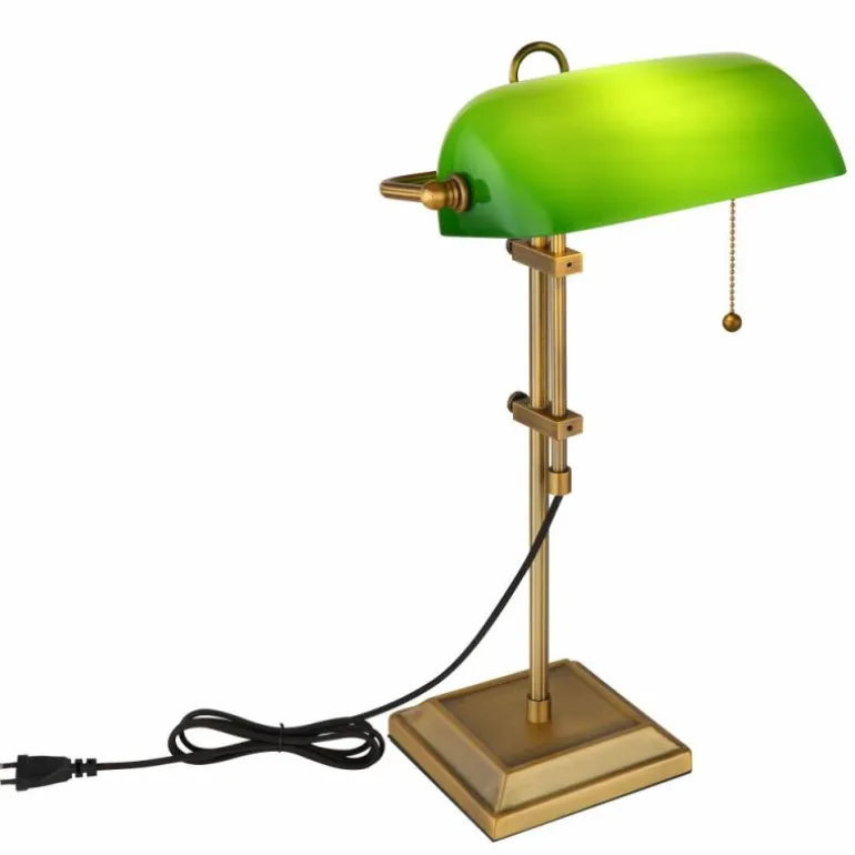 Lampe de banquier Globo ANTIQUE Vieux laiton, 1 lumière