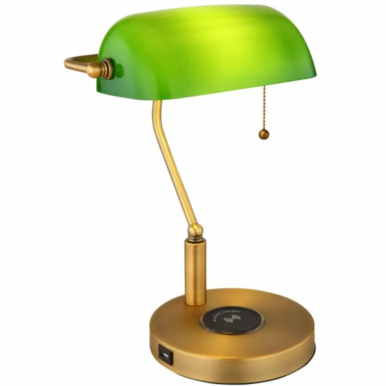 Lampe de banquier Globo ANTIQUE Vieux laiton, 1 lumière