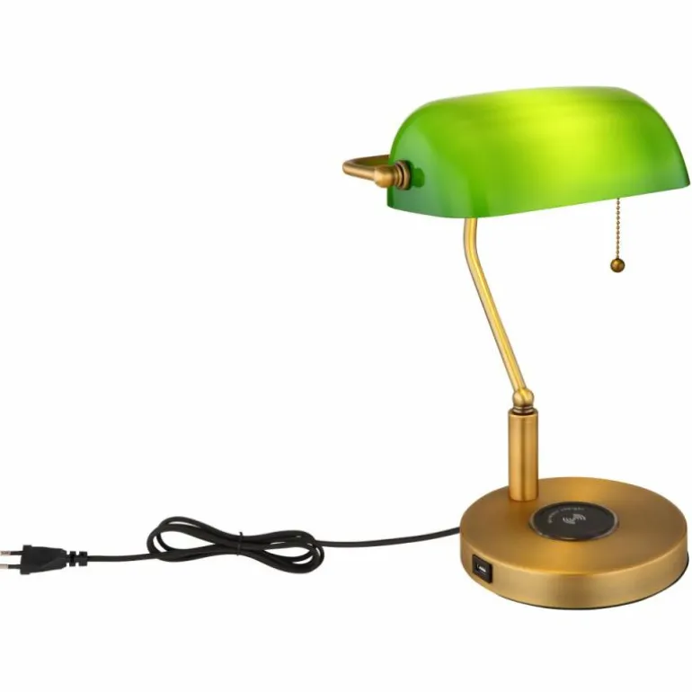 Lampe de banquier Globo ANTIQUE Vieux laiton, 1 lumière