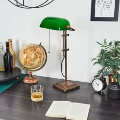 Lampe de banquier Ragaz Bronze, 1 lumière