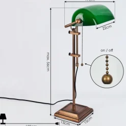 Lampe de banquier Ragaz Bronze, 1 lumière