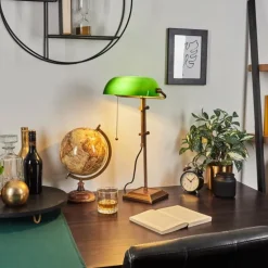 Lampe de banquier Ragaz Bronze, 1 lumière